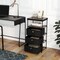 Dresser with Fabric Drawers and Metal Frame for Storage and Display Space